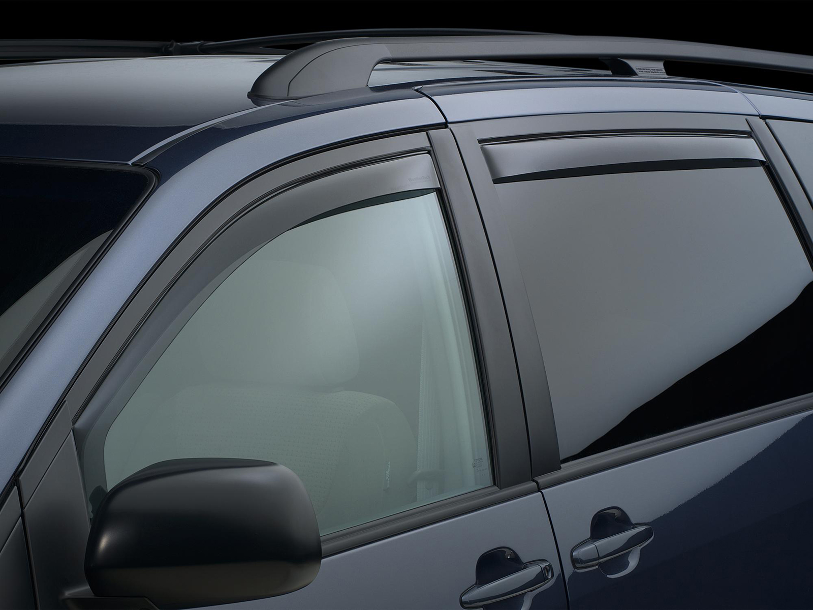 WeatherTech Side Window Deflectors for Toyota Sienna 20042010 Dark