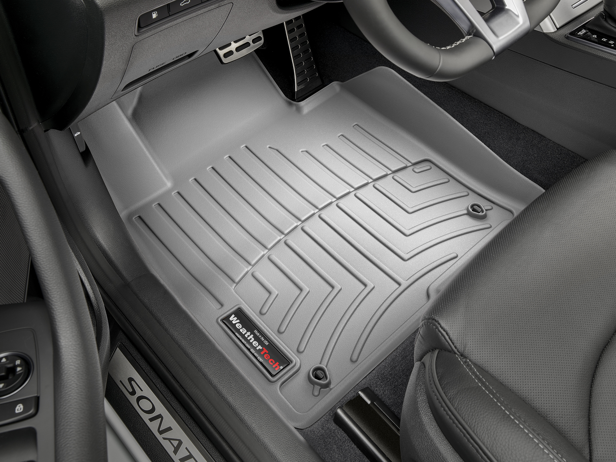 WeatherTech Floor Mats FloorLiner for Hyundai Sonata - 2015-2017 - Grey